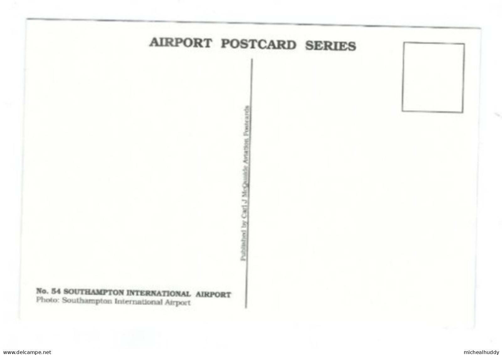 POSTCARD   PUBL BY  BY C MCQUAIDE IN HIS AIRPORT SERIES  SOUTHAMPTON INTERNATIONAL   CARD NO  54 - Vliegvelden