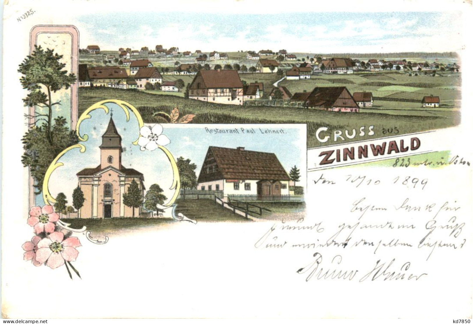 Gruss Aus Zinnwald - Litho - Böhmen - Böhmen Und Mähren