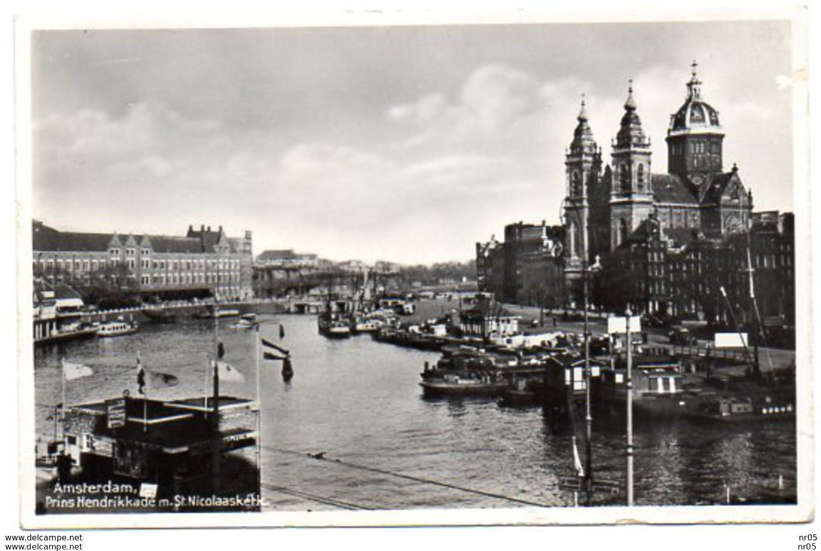 PAYS BAS - AMSTERDAM -  Prins Hendrikkade Met St Nicolaaskerk - Amsterdam