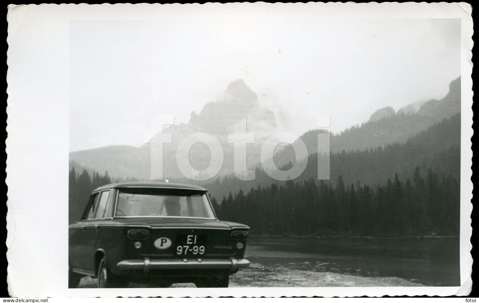 1965 REAL PHOTO FOTO FIAT 1500 CAR TRAVELLING EUROPE DEUTSCHLAND AT155 - Auto's