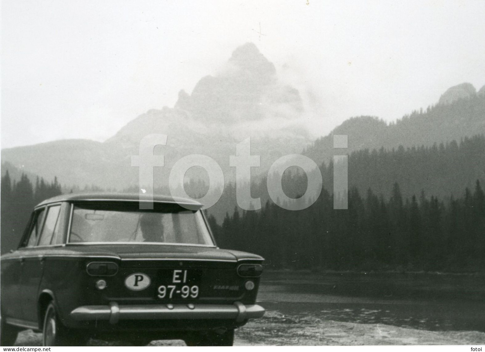 1965 REAL PHOTO FOTO FIAT 1500 CAR TRAVELLING EUROPE DEUTSCHLAND AT155 - Auto's