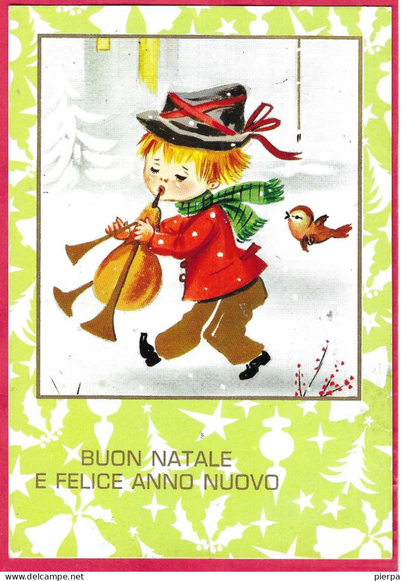 BUON NATALE - SUONATORE DI CORNAMUSA - EDIZ. GM - VIAGGIATA 1974 DA S.CATERINA DI CORTONA - Sonstige & Ohne Zuordnung