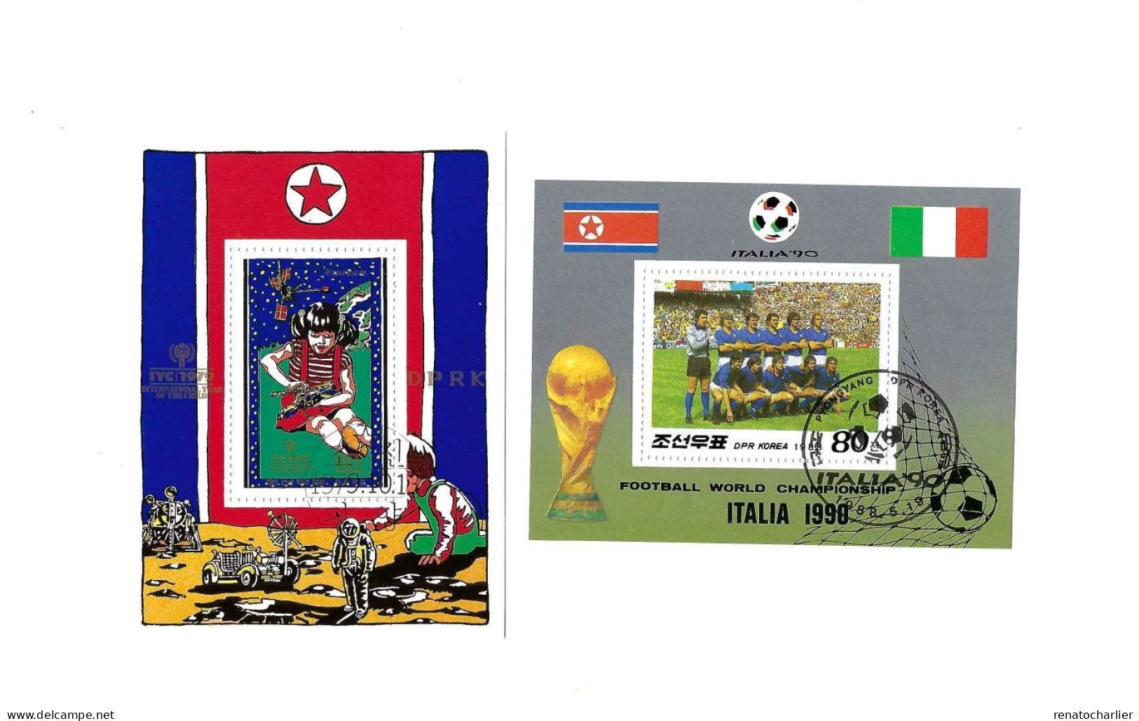 Collection De 10 BF  Oblitérés. (Voilier,espace,pandas,football,peinture) - Corée Du Nord