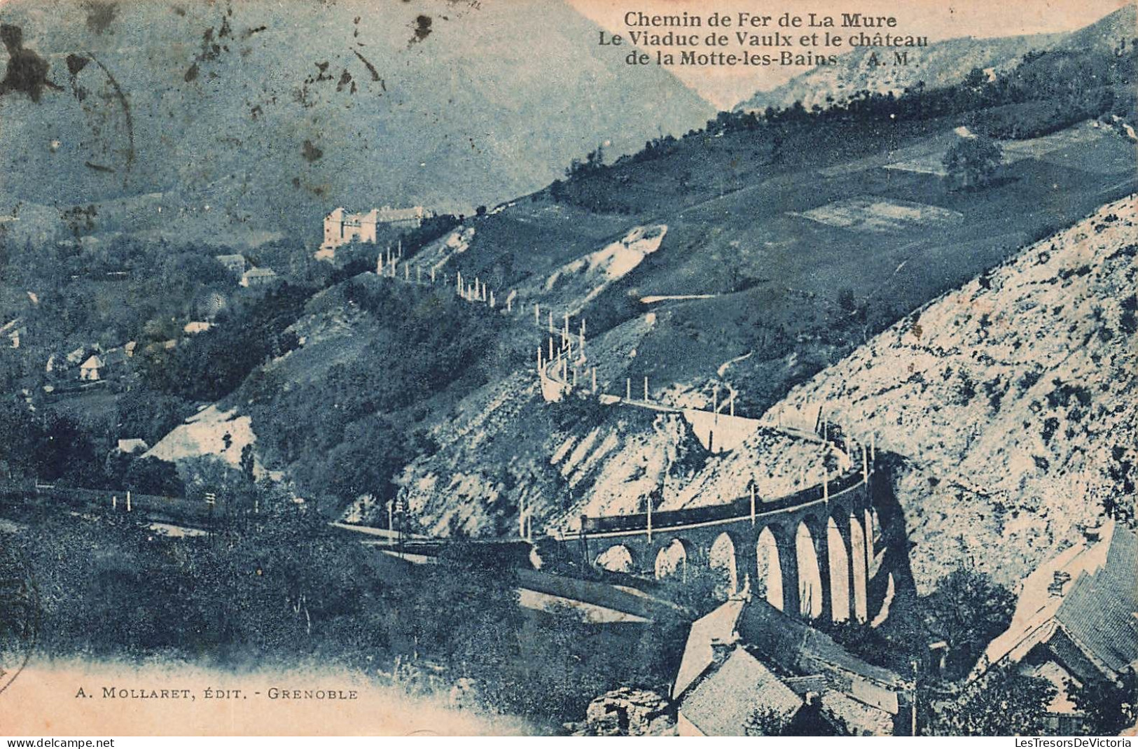 FRANCE - Chemin De Fer De La Mure - Le Viaduc De Vaulx Et Le Château De La Motte Les Bains - Carte Postale Ancienne - Sonstige & Ohne Zuordnung