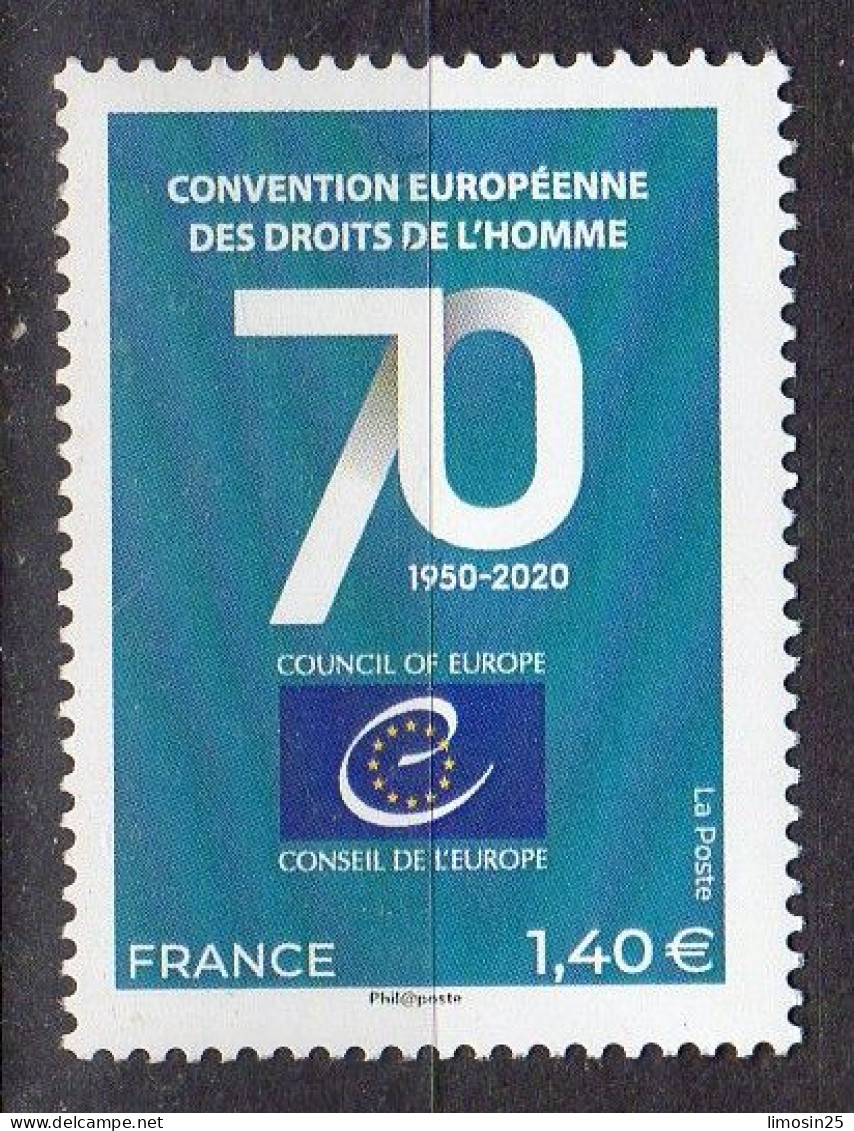CONSEIL DE L'EUROPE - 70 Convention Européenne Des Droits De L'homme - 2020 - Mint/Hinged