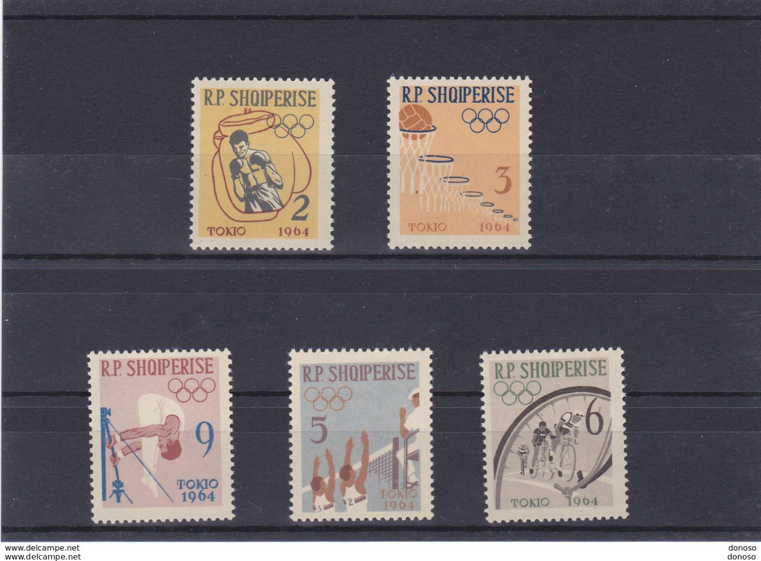 ALBANIE 1963 Jeux Olympiques De Tokyo II Yvert 626-630, Michel 747-751 NEUF** MNH Cote 10 Euros - Albanien