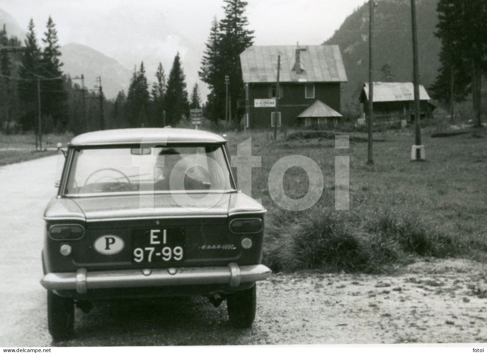 1965 REAL PHOTO FOTO FIAT 1500 CAR TRAVELLING EUROPE DEUTSCHLAND AT155 - Automobile