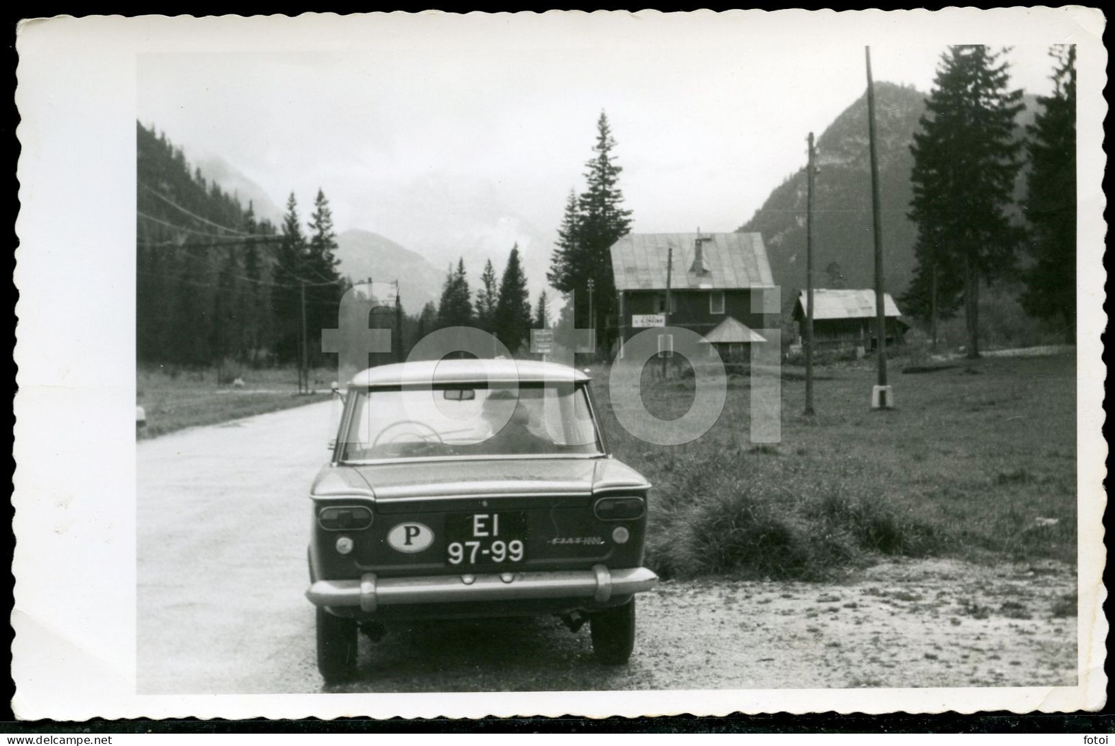 1965 REAL PHOTO FOTO FIAT 1500 CAR TRAVELLING EUROPE DEUTSCHLAND AT155 - Cars