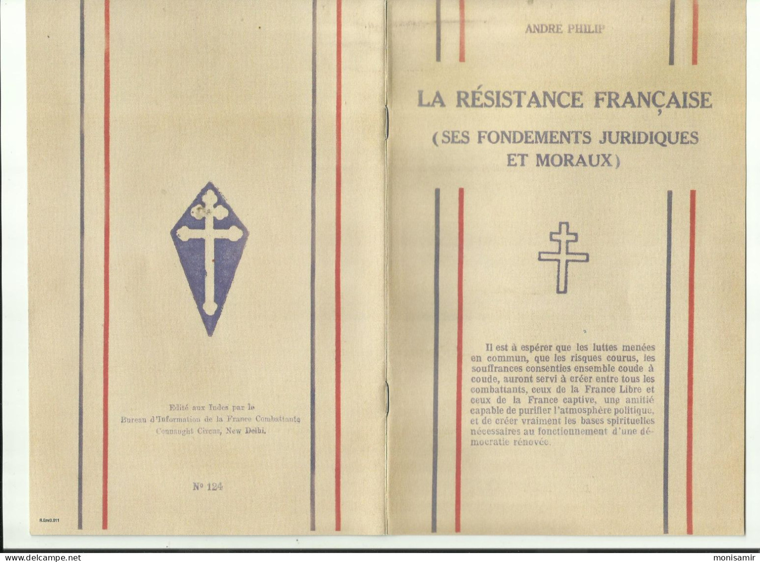 Brochure "résistance FRançaise", N° 124, édité Aux Indes, 16 Pages, Voir Scann - Documents Historiques