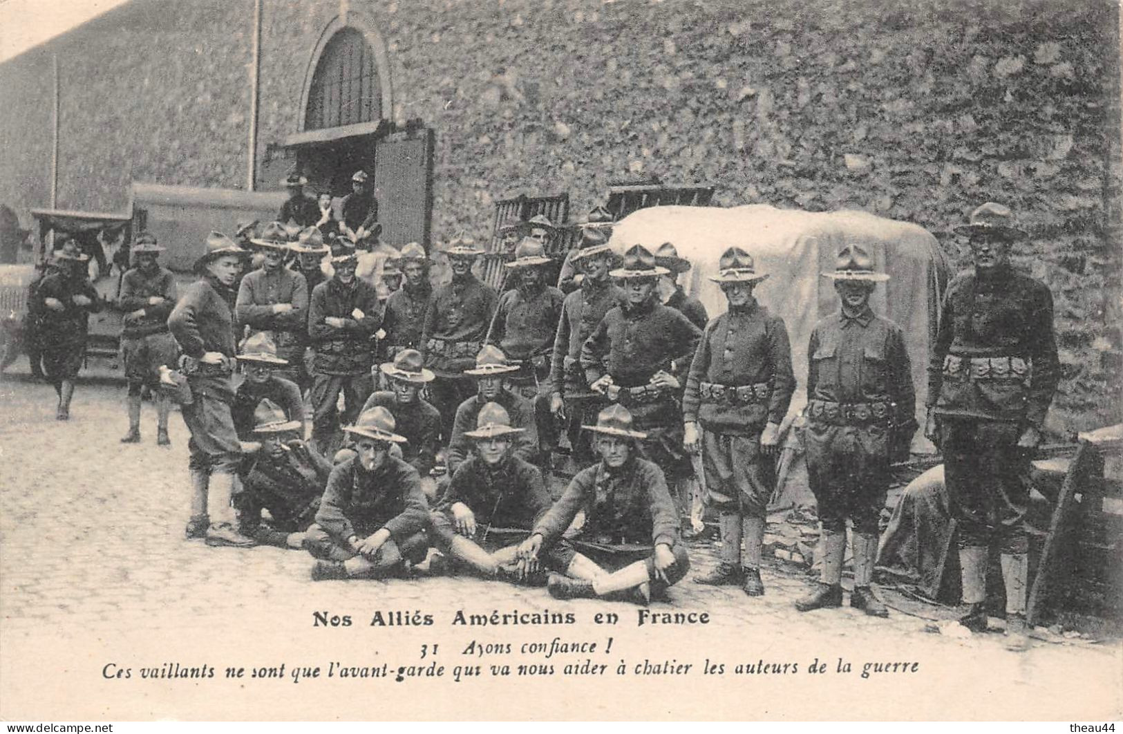 SAINT-NAZAIRE  -  Nos Alliés Américains En France Devant La Prison Quai Demange   - Guerre 1914-18 - Militaires - Saint Nazaire