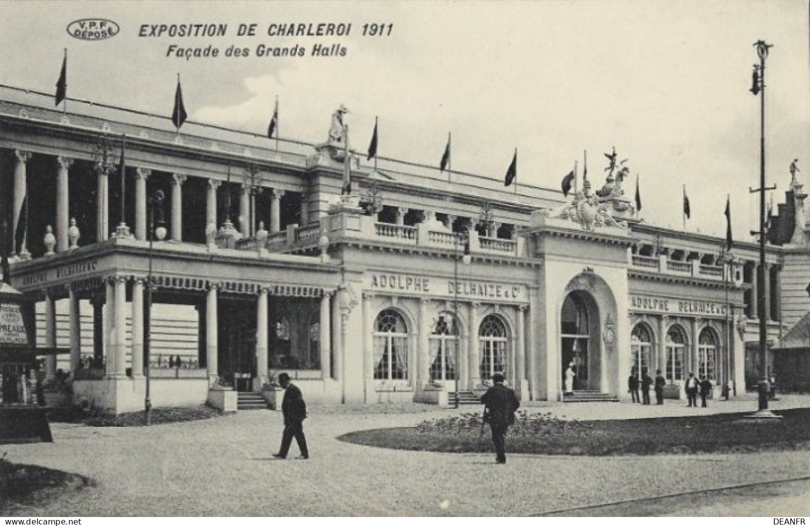 EXPOSITION DE CHARLEROI 1911 : Façade Des Grands Halls. Carte Impeccable. - Charleroi