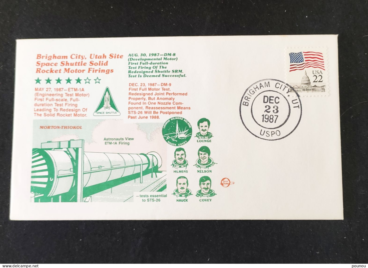 * US - UTAH SITE SPACE SHUTTLE SOLID ROCKET MOTOR FIRINGS (22) - United States