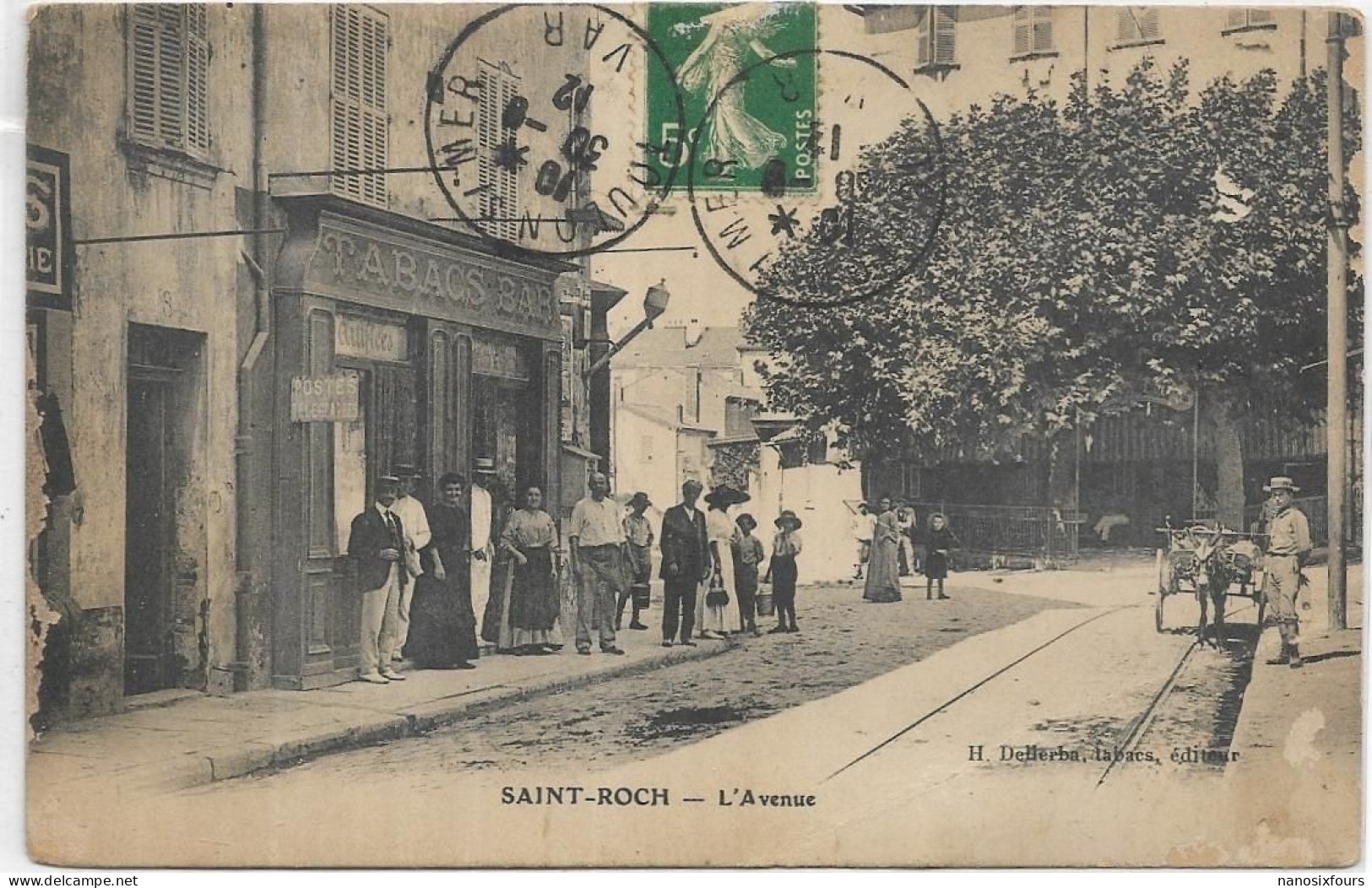 D 83. TOULON.  SAINT ROCH  L AVENUE BAR TABAC  CARTE ECRITE - Toulon