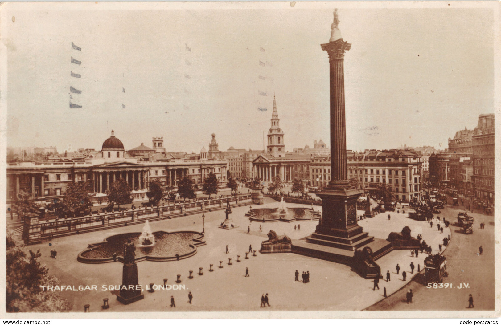 R331922 Trafalgar Square. London. 58391. Valentines. RP - Andere & Zonder Classificatie