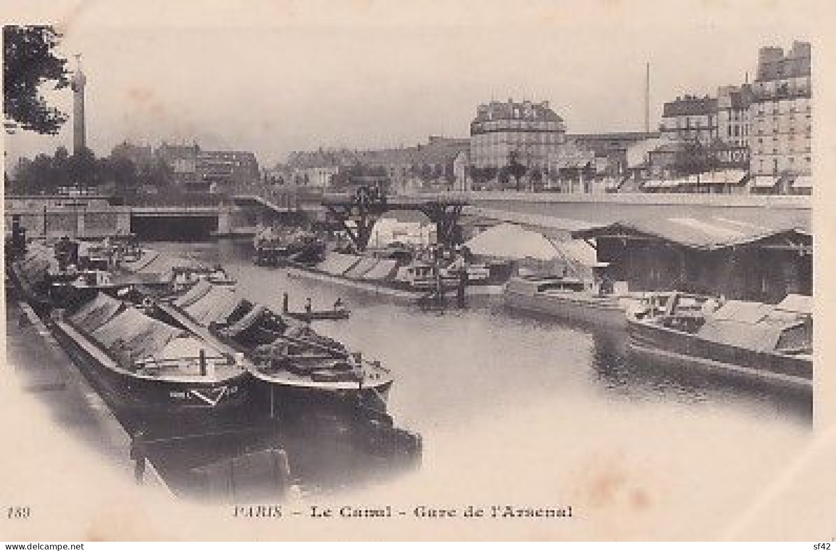 PARIS         LE CANAL  GARE DE L ARSENAL   LES PENICHES    PRECURSEUR - Stations, Underground