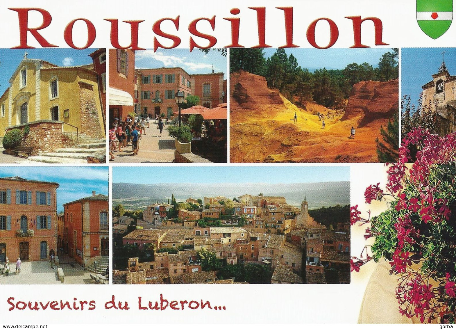 *CPM - 84 - ROUSSILLON - Souvenir Du Lubéron - Multivues - Autres & Non Classés