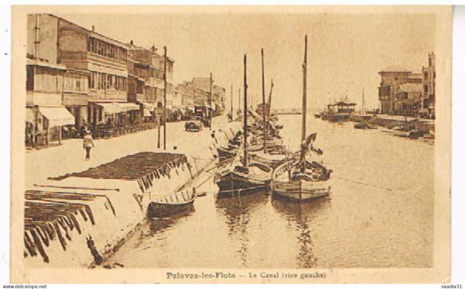 34  PALAVAS LES FLOTS  LE CANAL V  RIVE GAUCHE  1949 - Palavas Les Flots