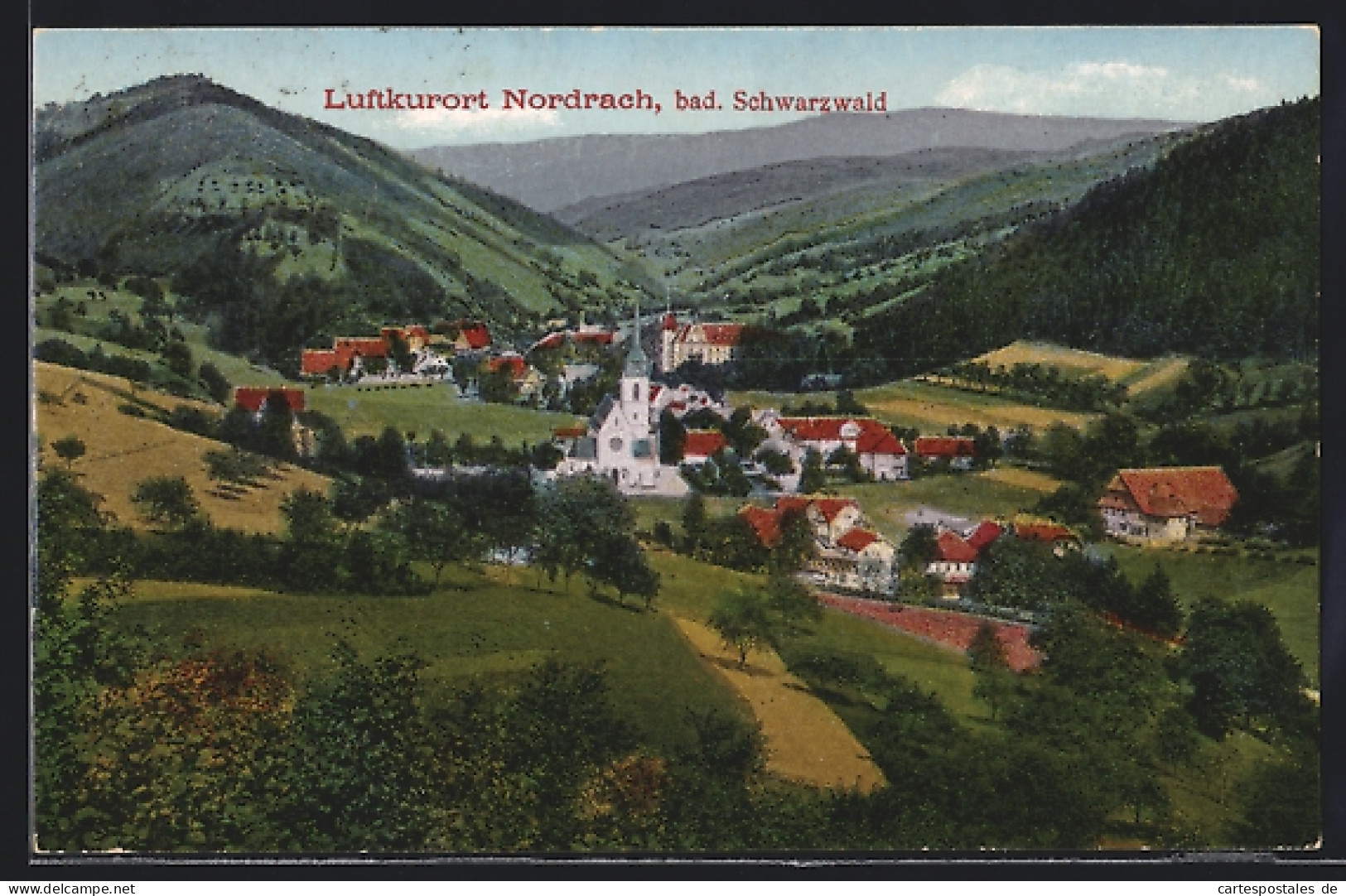 AK Nordrach /bad. Schwarzwald, Ortsansicht Aus Der Vogelschau  - Altri & Non Classificati