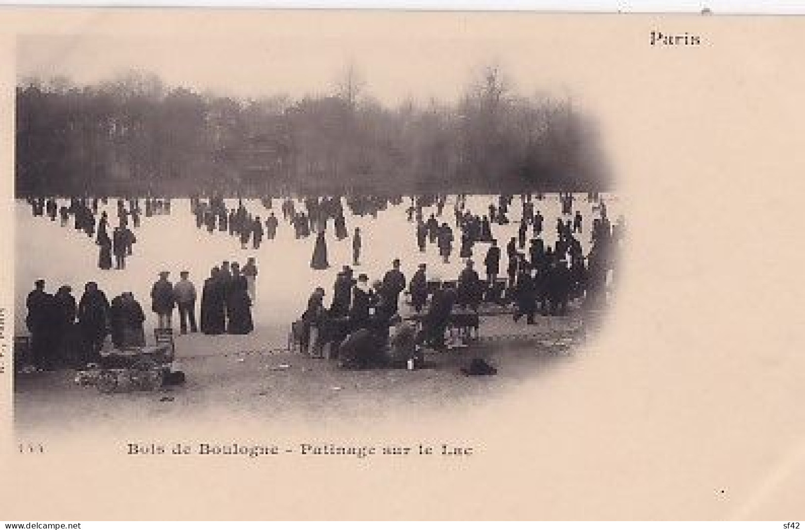 PARIS       BOIS DE BOULOGNE.  PATINAGE SUR LE LAC         PRECURSEUR - Parcs, Jardins