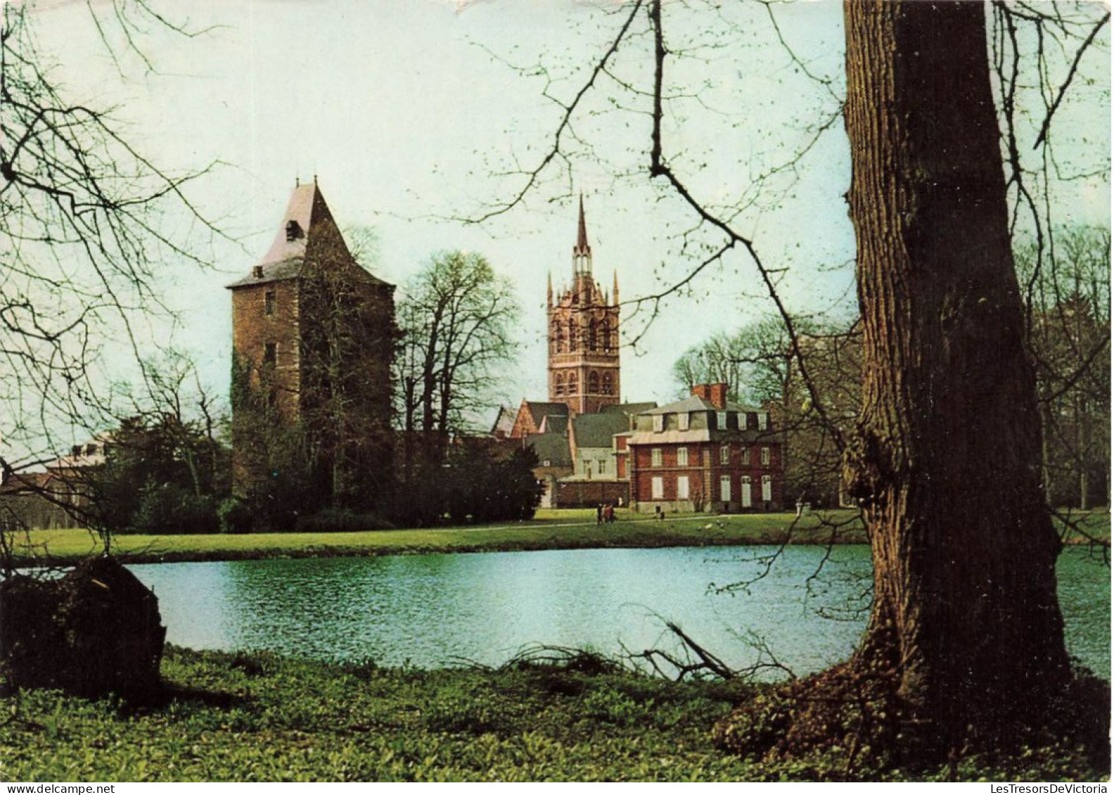 BELGIQUE - Enghien - Le Parc - Etang Du Miroir Et Chapelle - Carte Postale - Edingen