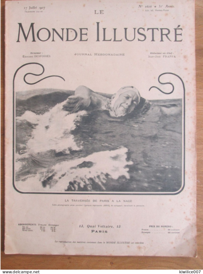 1907 NATATION Traversée De La Seine à PARIS   Jarvis - Ohne Zuordnung