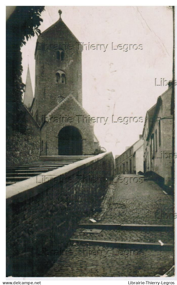 Carte Photo Lobbes Entrée De L'Eglise Et Rue De L'Eglise     Photo Ayant Servi à L'édition D'une Carte Postale - Rixensart