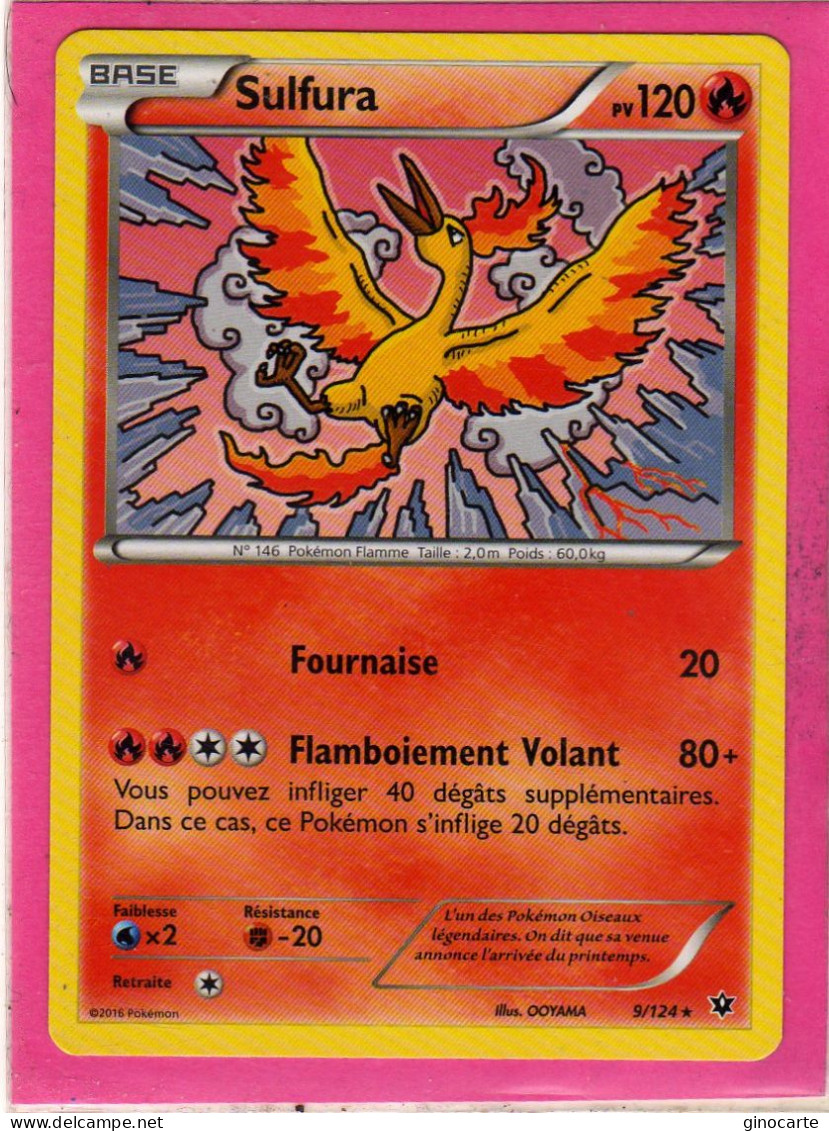 Carte Pokemon Francaise 2016 Xy Impact Des Destins 9/124 Sulfura 120pv Neuve - XY