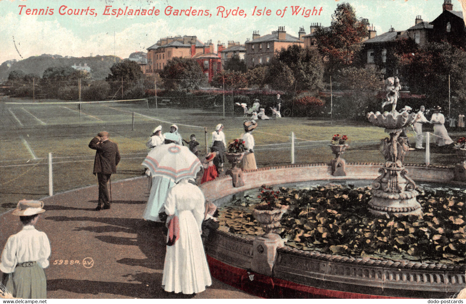 R334892 59884. Tennis Courts. Esplanade Gardens. Ryde. Isle Of Wight. Valentines - Wereld