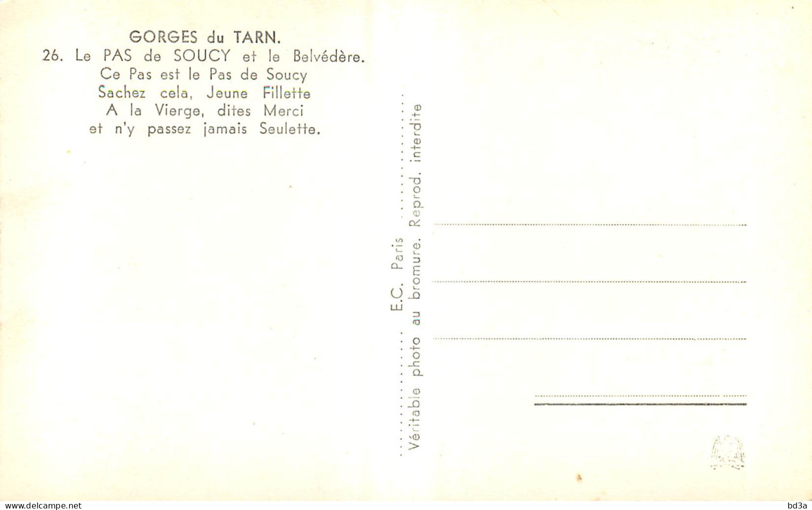 81 - GORGES DU TARN - PAS DE SOUCY - Other & Unclassified
