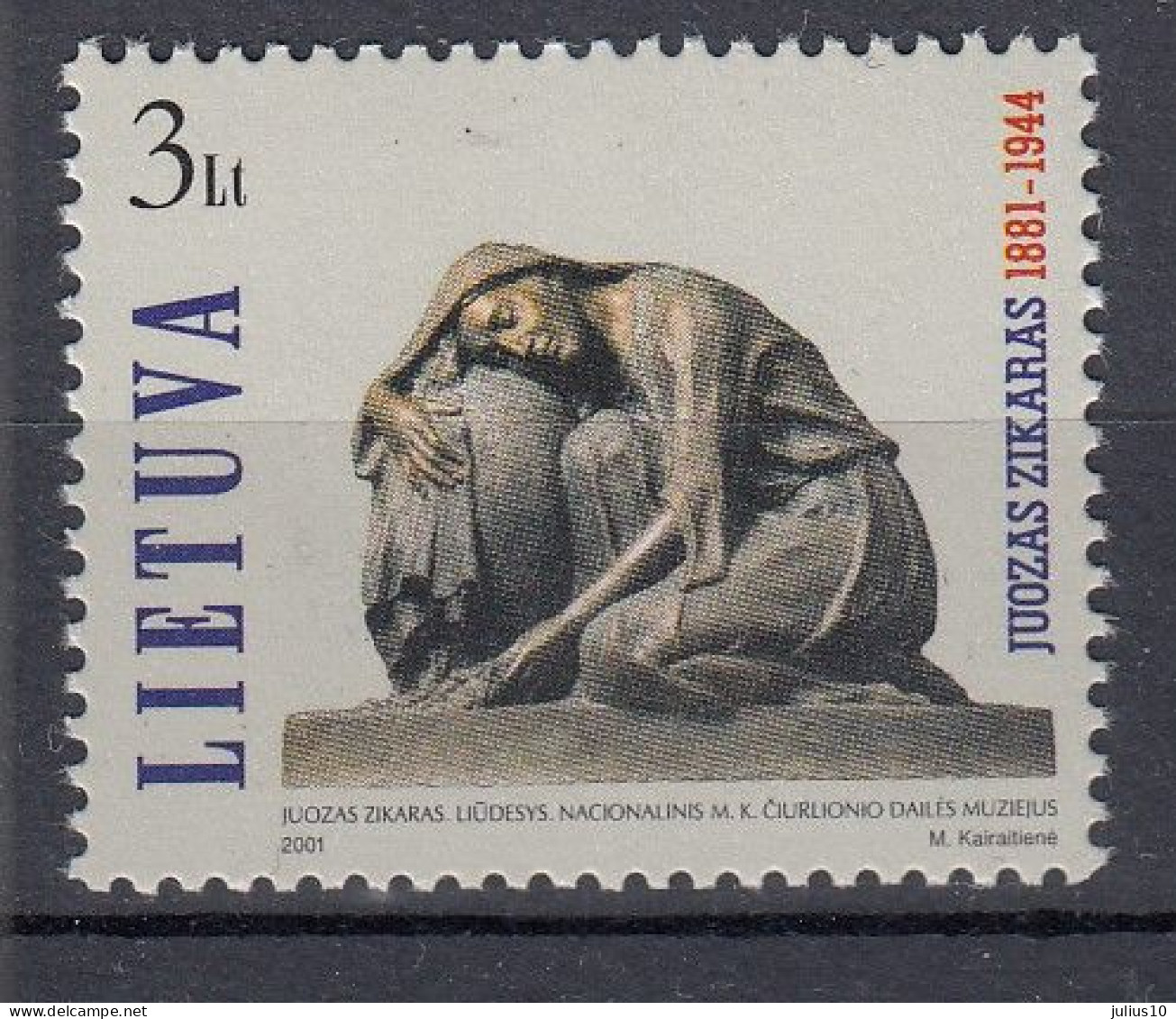 LITHUANIA 2001 Sculpture MNH(**) Mi 772 #Lt1048 - Litauen