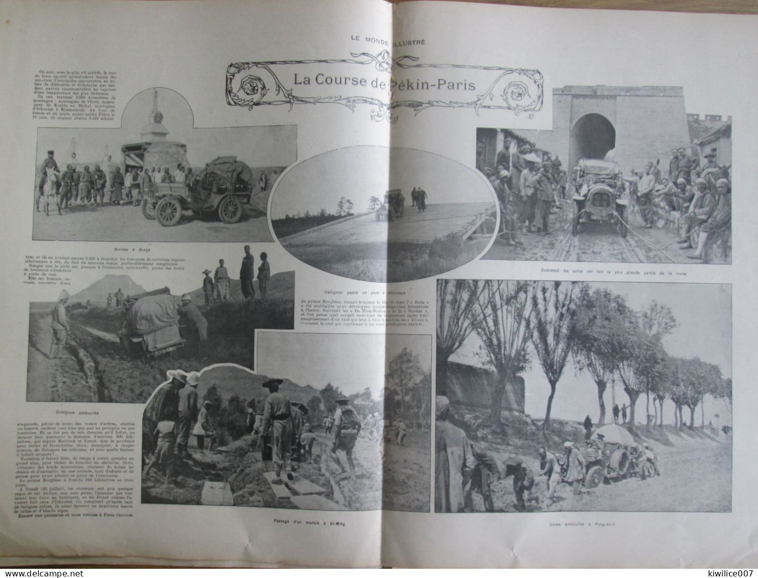 1907 LA COURSE AUTOMOBILE DE PEKIN PARIS Collignon Pung Do Li GOVAN KI MING OURGA - Zonder Classificatie