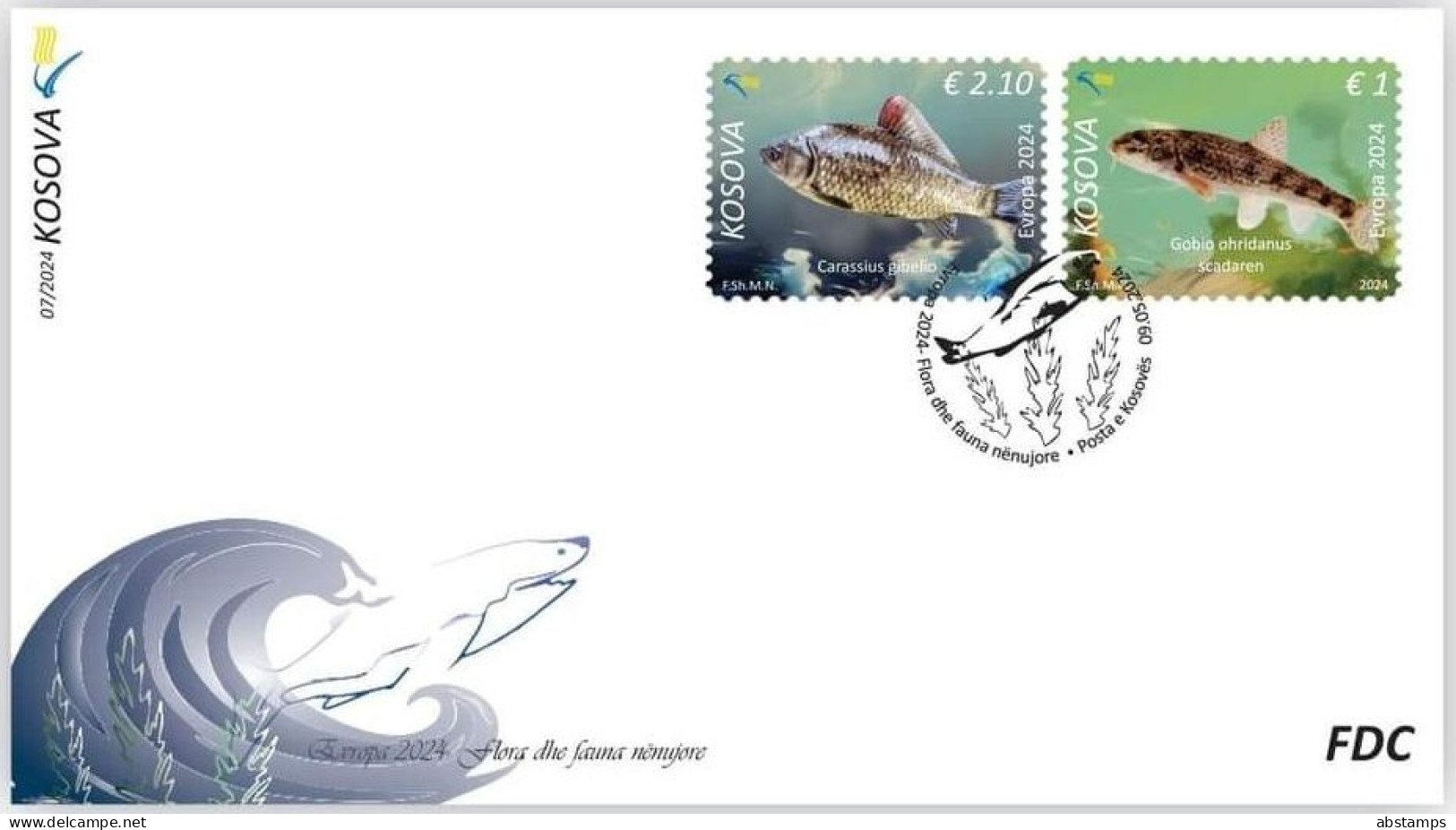 Kosovo Stamps 2024. Europa CEPT: Underwater Flora & Fauna. Fish. FDC Set MNH - Kosovo