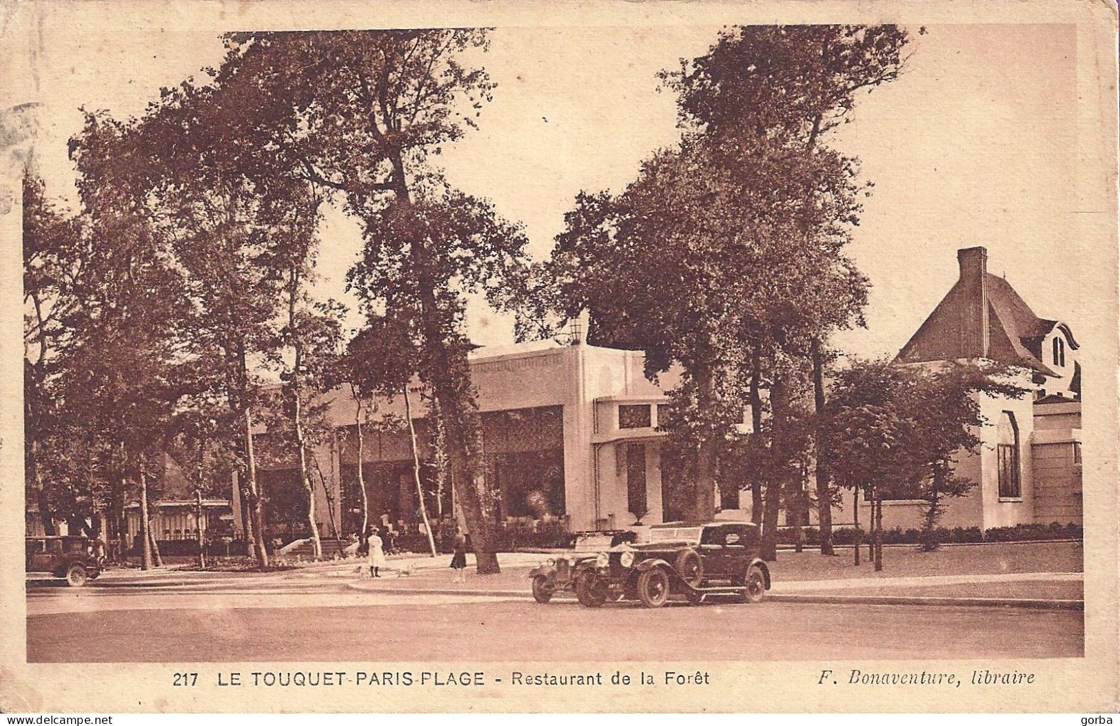 *CPA  - 62 - LE TOUQUET PARIS-PLAGE - Le Restaurant De La Forêt - Animée, Vieilles Voitures - Le Touquet