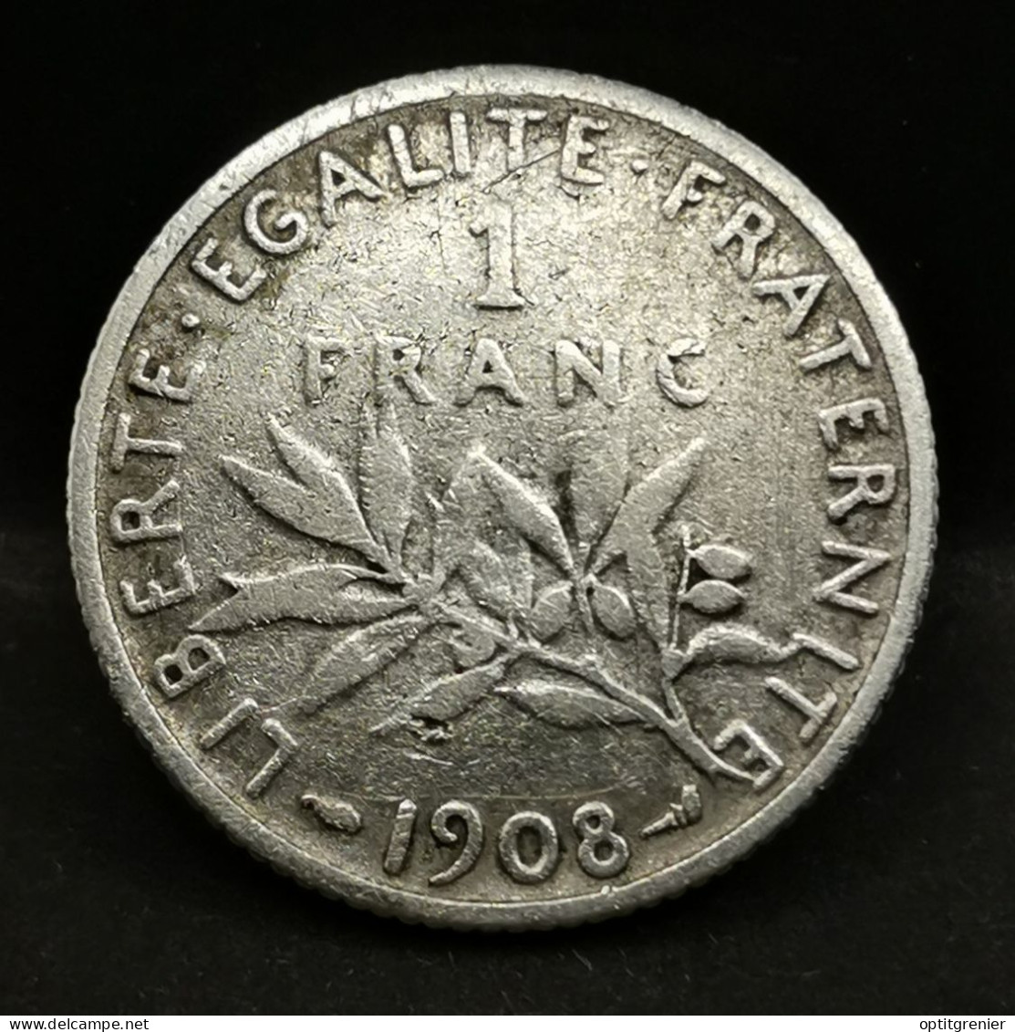 1 FRANC SEMEUSE ARGENT 1908 FRANCE / SILVER (20240513) - 1 Franc