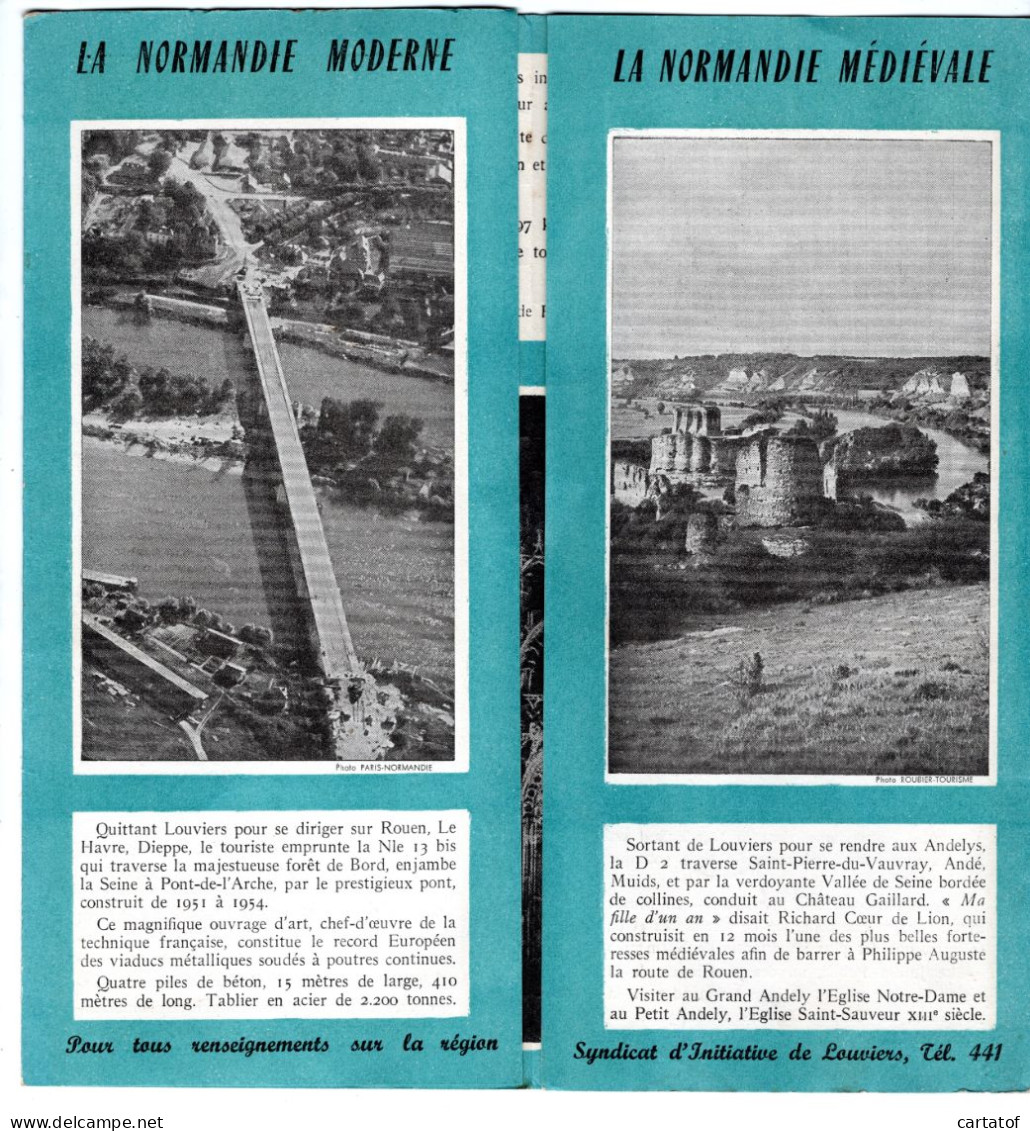 LOUVIERS .  NORMANDIE .  France . EURE . Pour Aller De Paris à Rouen Vous Passez Par LOUVIERS ... - Toeristische Brochures