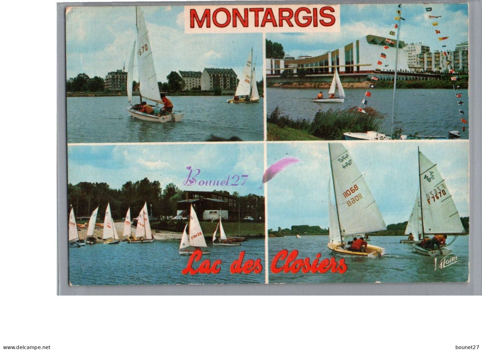 MONTARGIS 45 - Le Lac Des Closiers Ecole De Voile Bateau Voilier Carte Vierge - Montargis