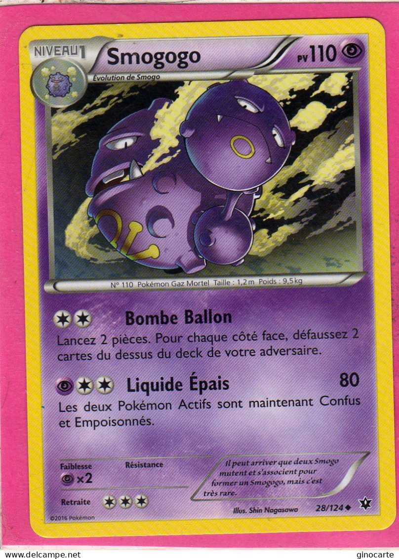 Carte Pokemon Francaise 2016 Xy Impact Des Destins 28/124 Smogogo 110pv Neuve - XY