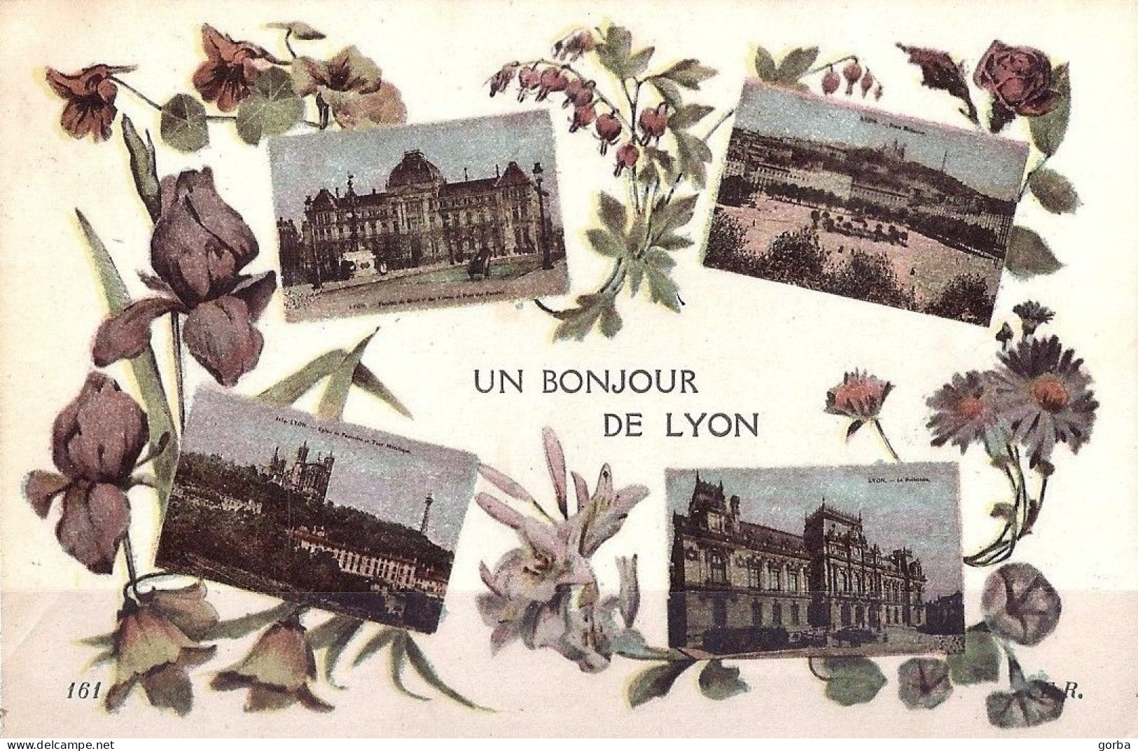 *CPA - 69 - LYON  Un Bonjour De Lyon - Andere & Zonder Classificatie