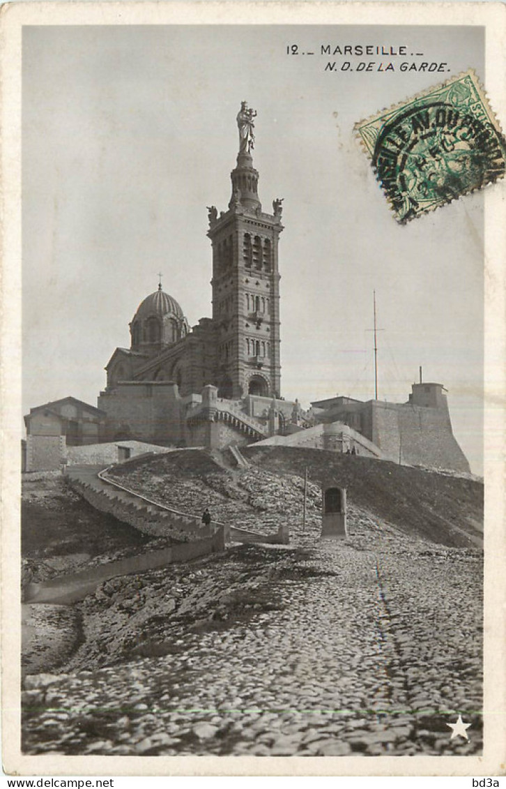 13 - MARSEILLE - NOTRE DAME - Notre-Dame De La Garde, Aufzug Und Marienfigur