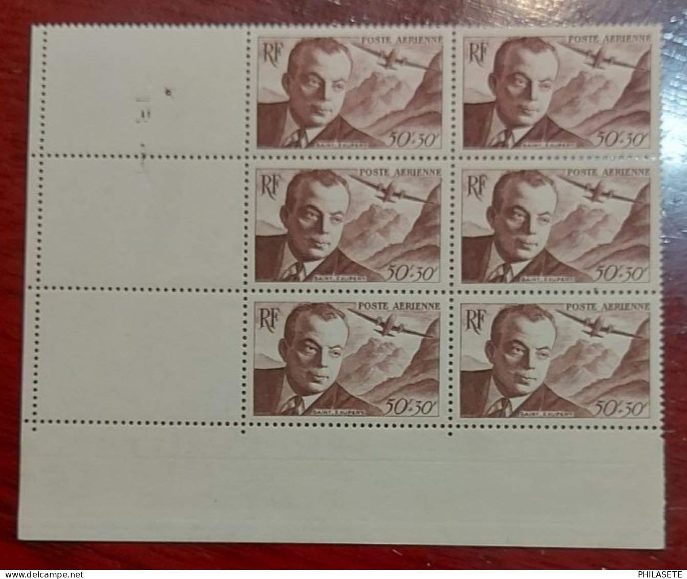 France Bloc De 6 Timbres Neuf** YV PA N° 21 Saint Exupery - Ongebruikt