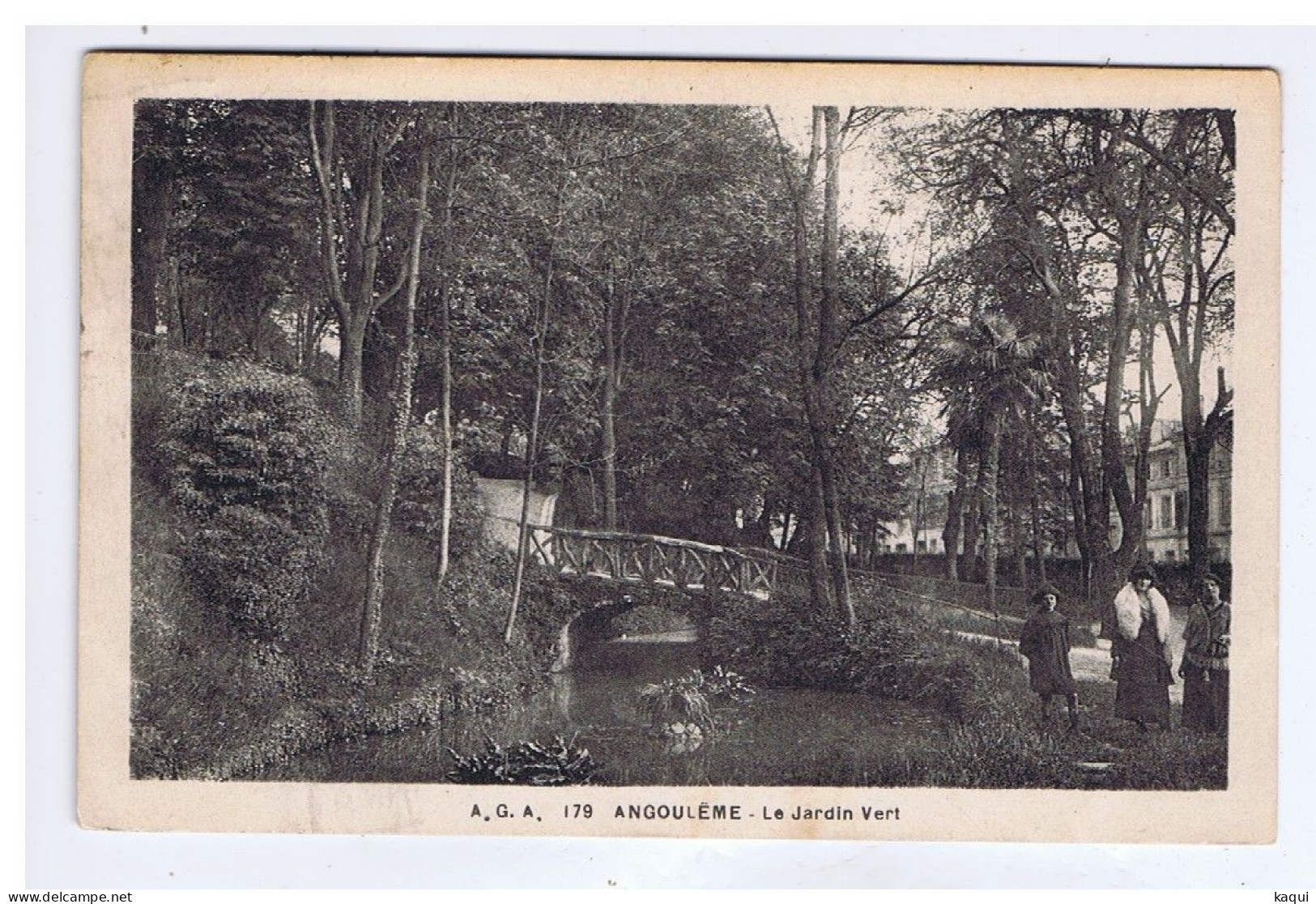 CHARENTE - ANGOULÊME - Le Jardin Vert ( Petite Animation ) - Edition Océan-Photo - A. G. A. N° 179 - Angouleme