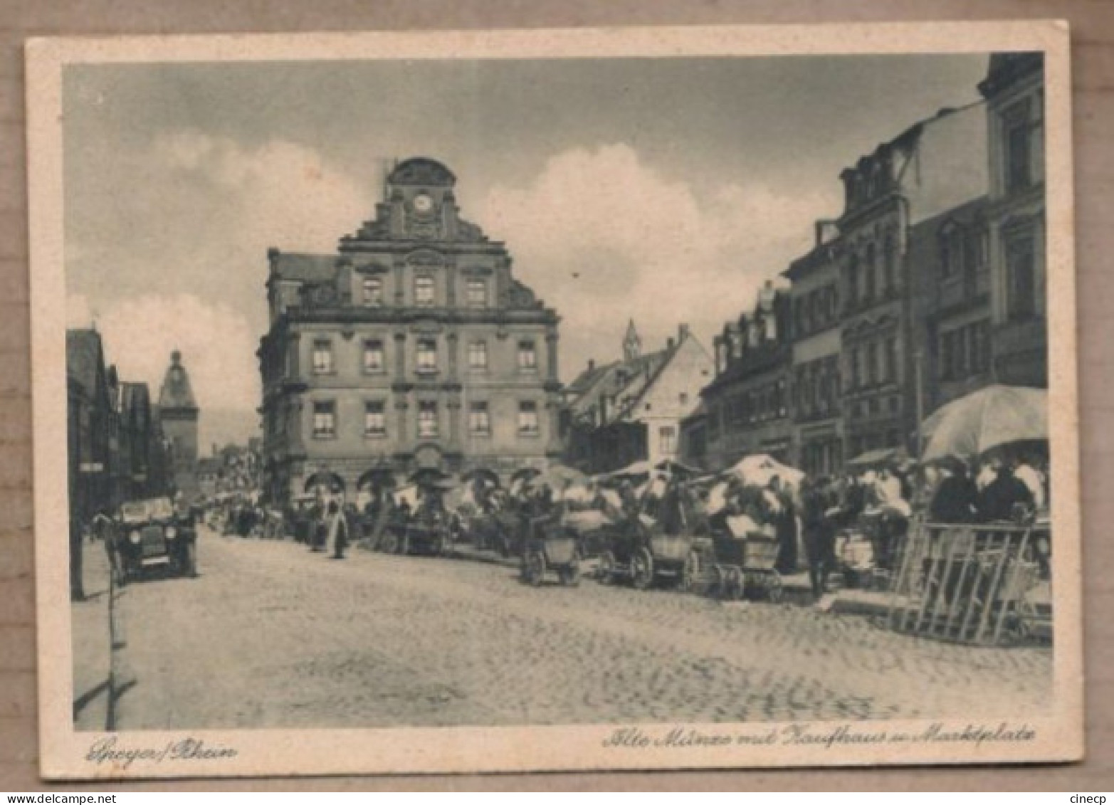 CPSM ALLEMAGNE - SPEYER / RHEIN - Alte Munxe Mit Haupthaus U. Marktplatz - Marché Stands Animation - Speyer