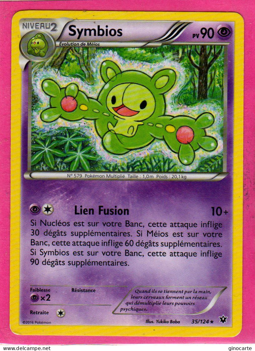 Carte Pokemon Francaise 2016 Xy Impact Des Destins 35/124 Symbios 90pv Bon Etat - XY