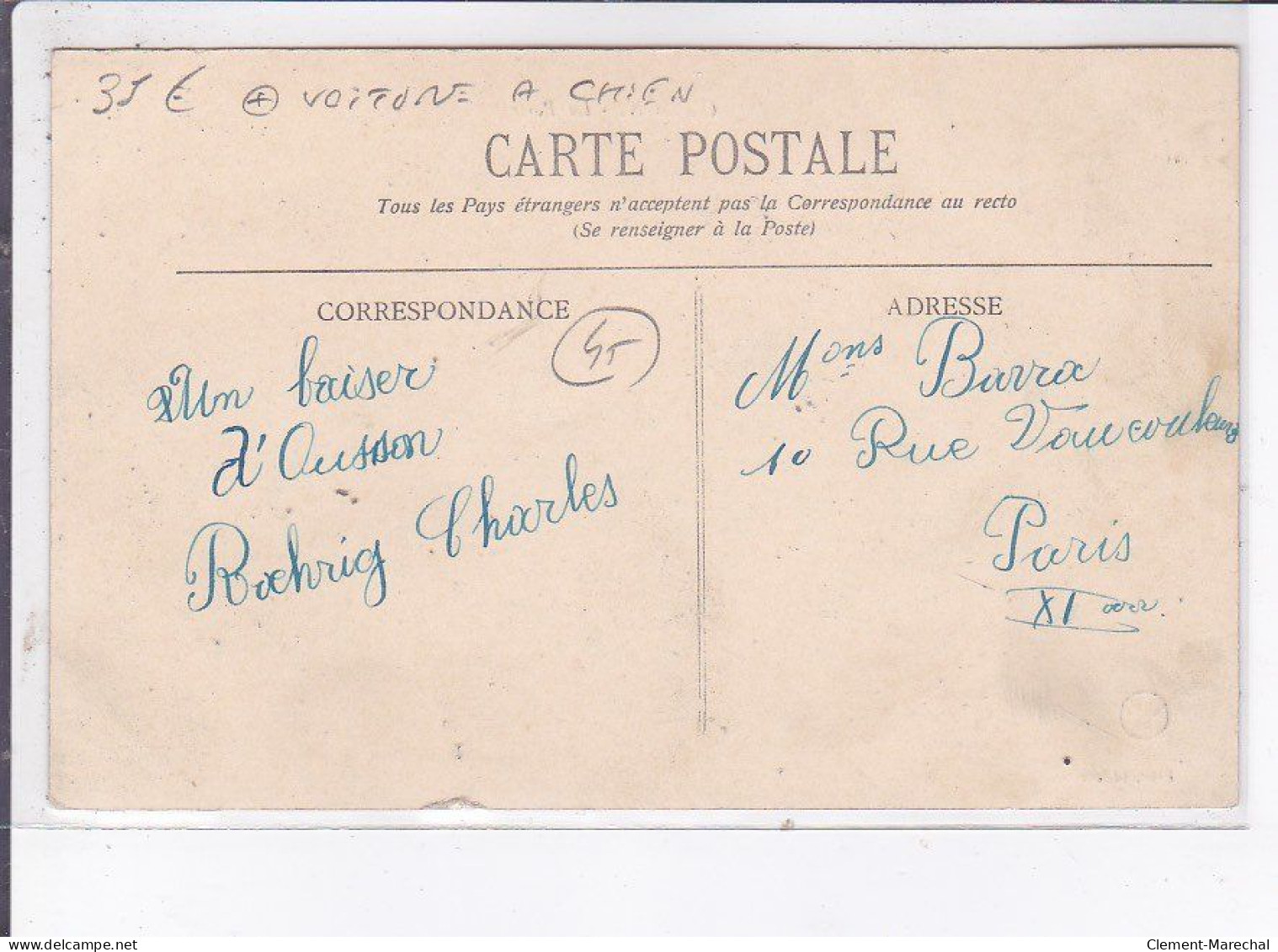 OUSSON: La Poste, Voiture à Chien - Très Bon état - Andere & Zonder Classificatie