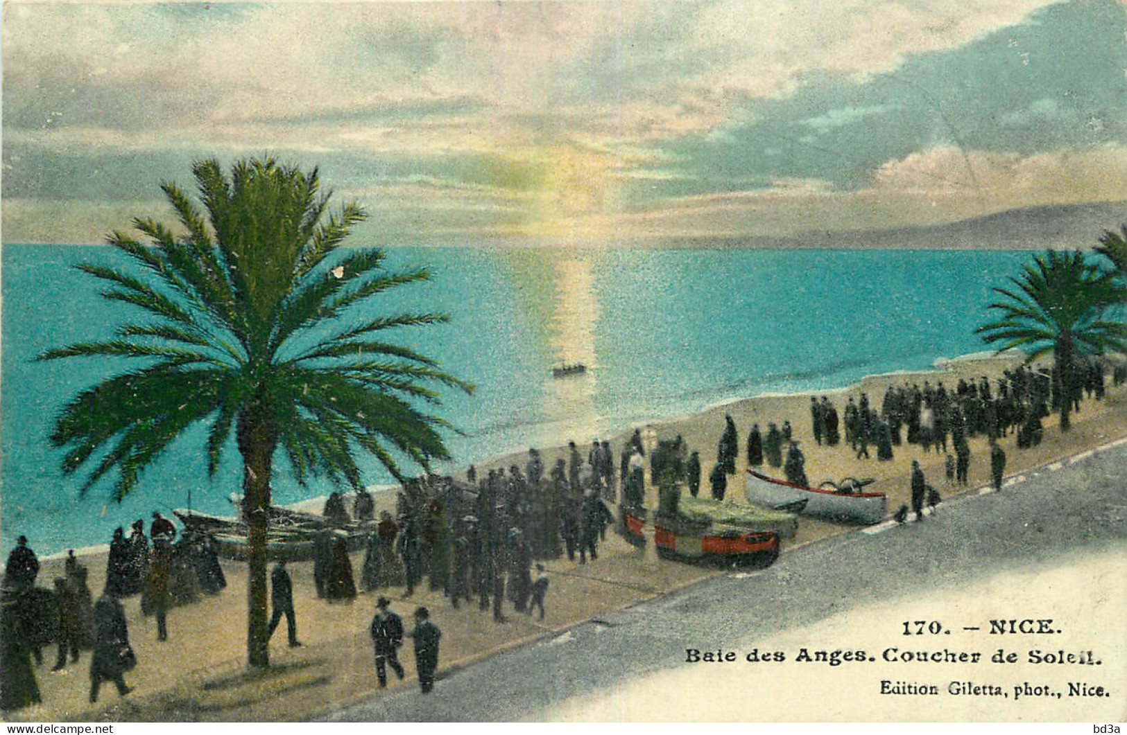 06 - NICE - BAIE DES ANGES AU COUCHER DE SOLEIL - Autres & Non Classés