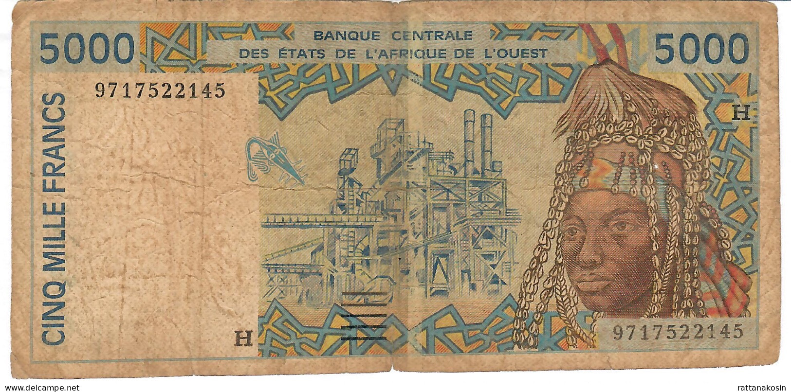 W.A.S. NIGER    P613He 5000 FRANCS (19)97 1997  Signature 28  FINE - West African States