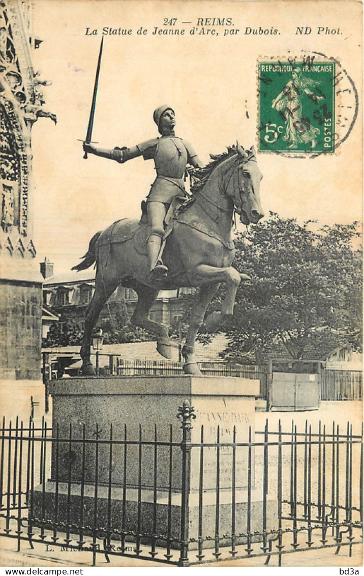 51 - REIMS - STATUE DE JEANNE D'ARC - Reims