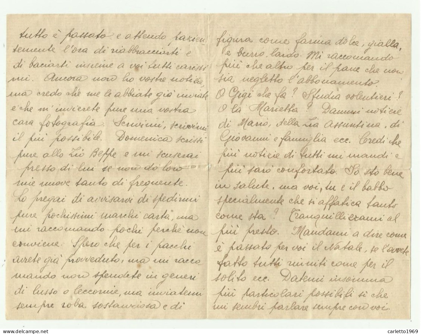 LETTERA CON BUSTA PRIGIONIERO DI GUERRA DA CROSSEN A. ODER GERMANIA A  FIRENZE - TIMBRI CENSURA 1917 - 1914-18