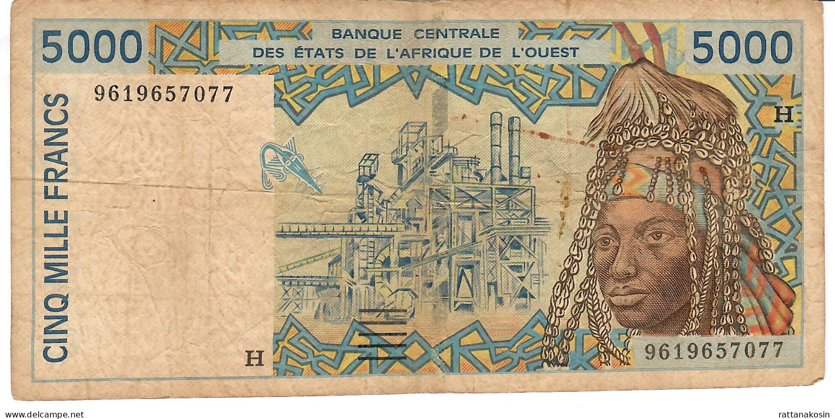 W.A.S. NIGER    P613Hd 5000 FRANCS (19)96 1996  Signature 28  FINE - États D'Afrique De L'Ouest