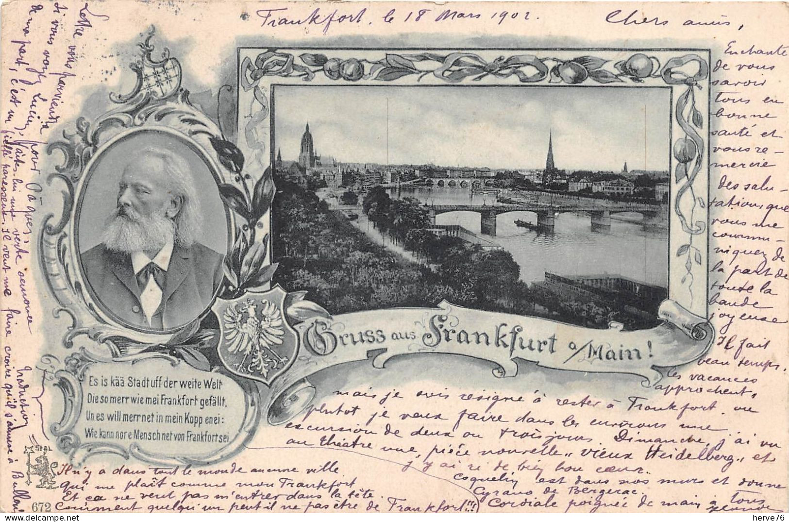 ALLEMAGNE - Gruss Aus Frankfurt A. Main - FRANCFORT - 1902 - Frankfurt A. Main